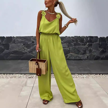 Emelia | Elegant Chic Sleeveless Jumpsuit - Ciara & Fiona
