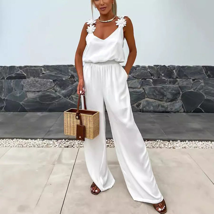 Emelia | Elegant Chic Sleeveless Jumpsuit - Ciara & Fiona