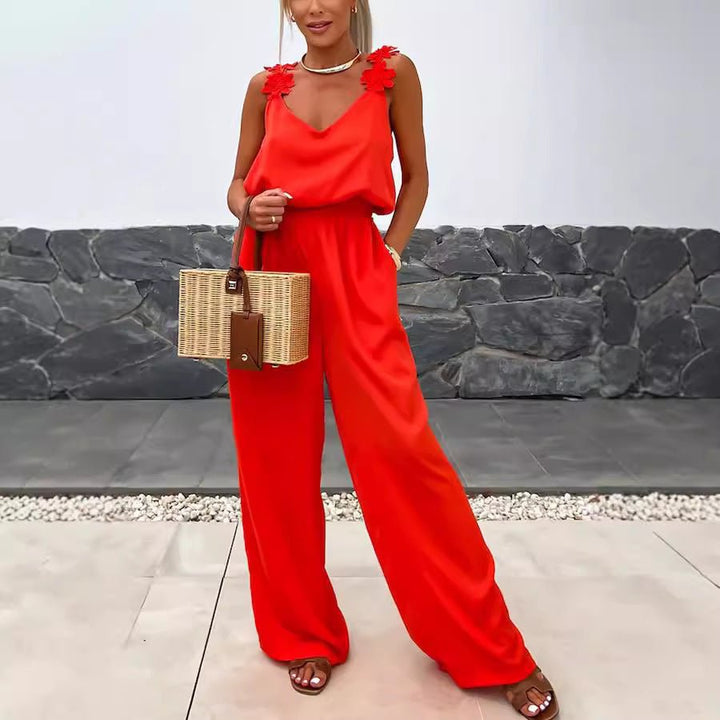 Emelia | Elegant Chic Sleeveless Jumpsuit - Ciara & Fiona