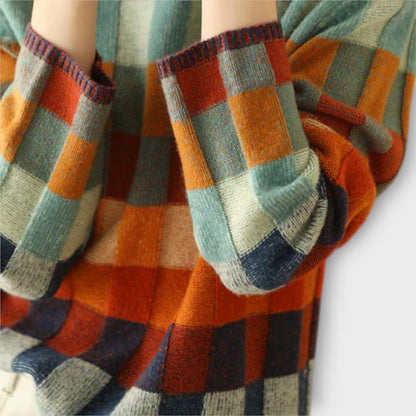 Erika - Colorful Patchwork Turtleneck - Ciara & Fiona