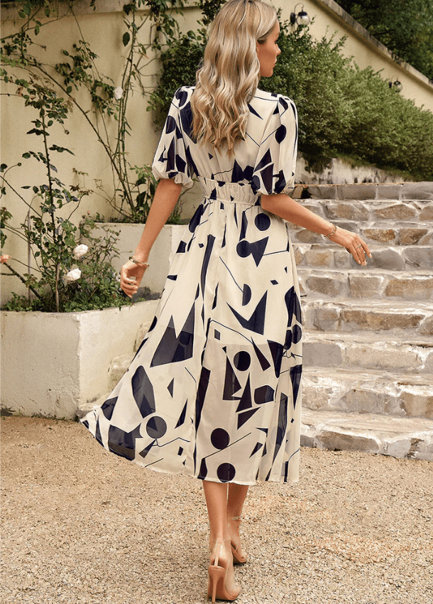 Estella | Flattering Floral Midi Dress - Ciara & Fiona