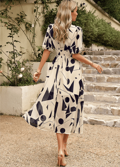 Estella | Flattering Floral Midi Dress - Ciara & Fiona