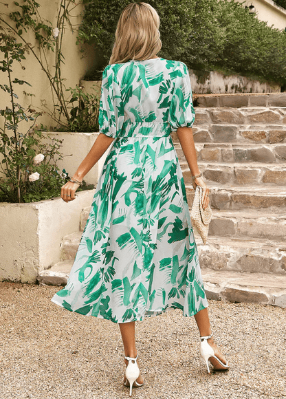Estella | Flattering Floral Midi Dress - Ciara & Fiona