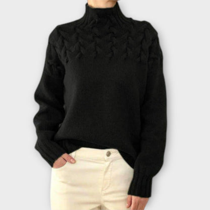 Eva - Women's Chunky Cable Knit Sweater - Ciara & Fiona