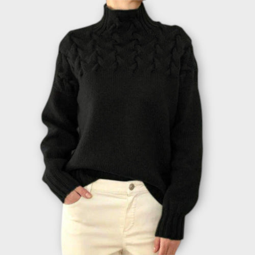 Eva - Women's Chunky Cable Knit Sweater - Ciara & Fiona