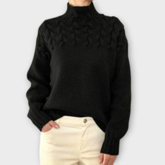Eva - Women's Chunky Cable Knit Sweater - Ciara & Fiona