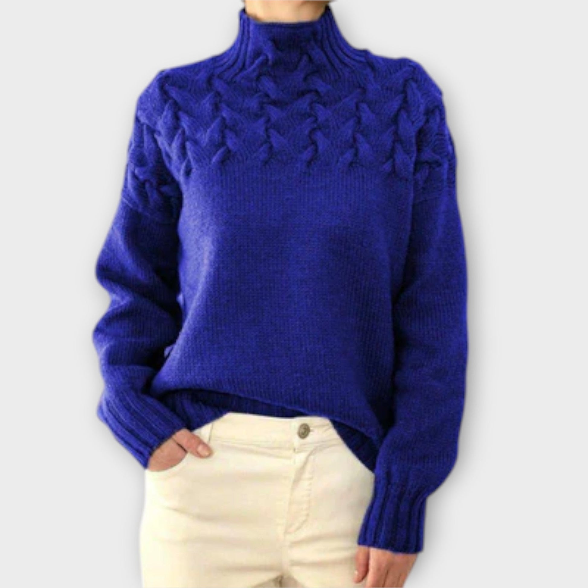 Eva - Women's Chunky Cable Knit Sweater - Ciara & Fiona