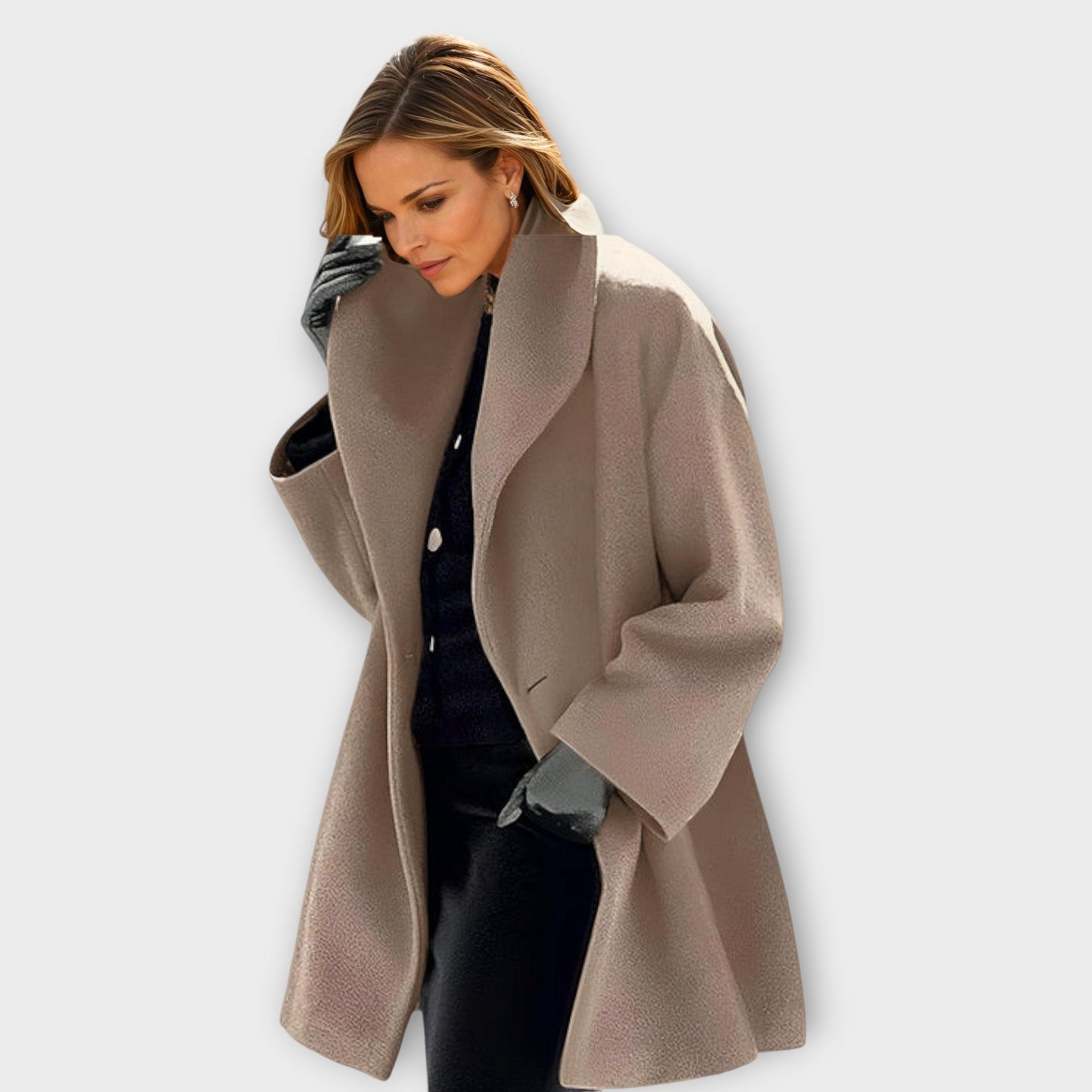 EVARA | Elegant Windproof Coat for Winter Chic - Ciara & Fiona