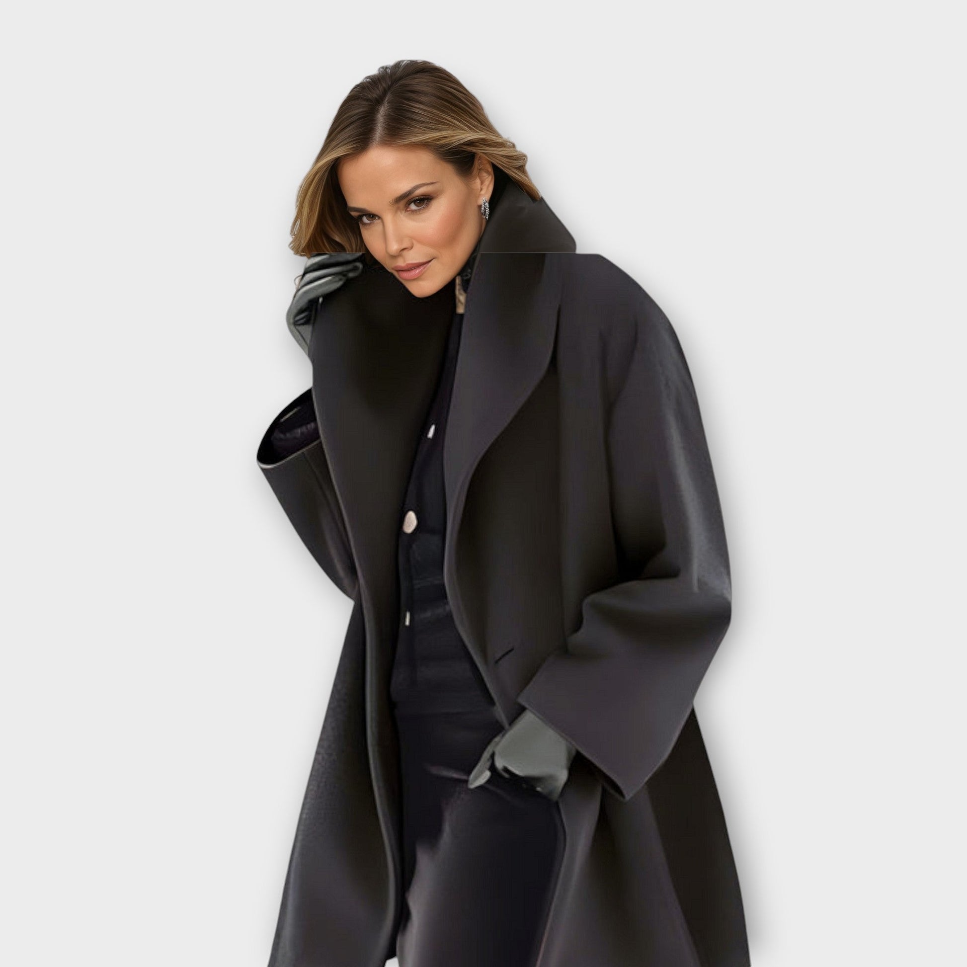 EVARA | Elegant Windproof Coat for Winter Chic - Ciara & Fiona