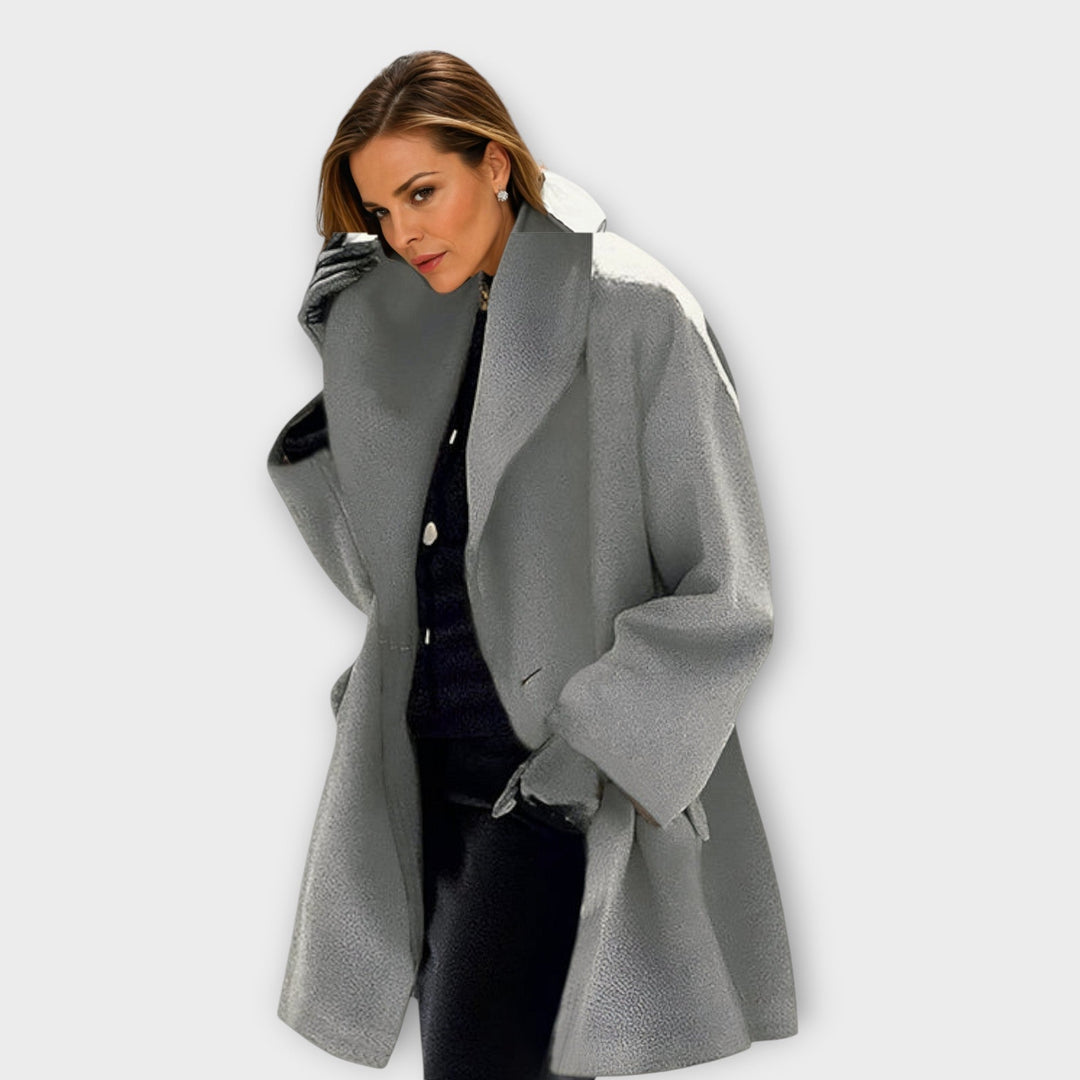 EVARA | Elegant Windproof Coat for Winter Chic - Ciara & Fiona