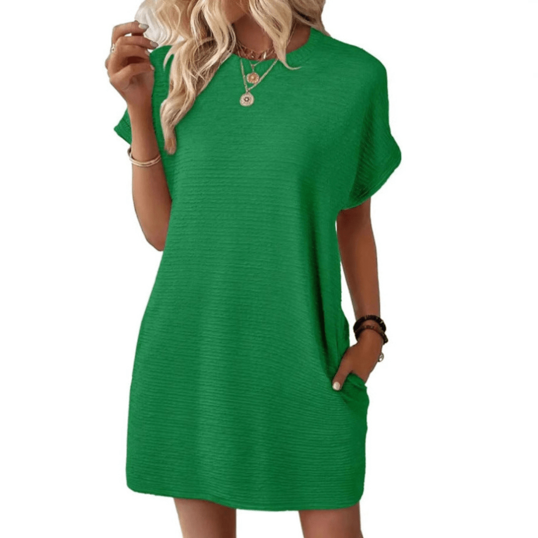 Evasha | Casual Round Neck Summer Dress - Ciara & Fiona