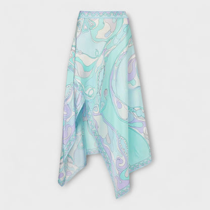 Everly - Halter Top and Asymmetrical Midi Skirt Set - Luna Hampton