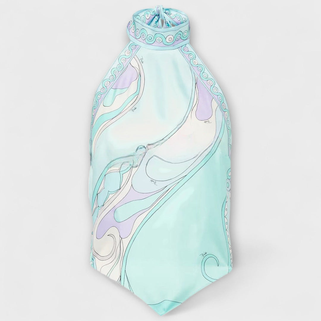 Everly - Halter Top and Asymmetrical Midi Skirt Set - Luna Hampton