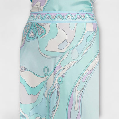 Everly - Halter Top and Asymmetrical Midi Skirt Set - Luna Hampton