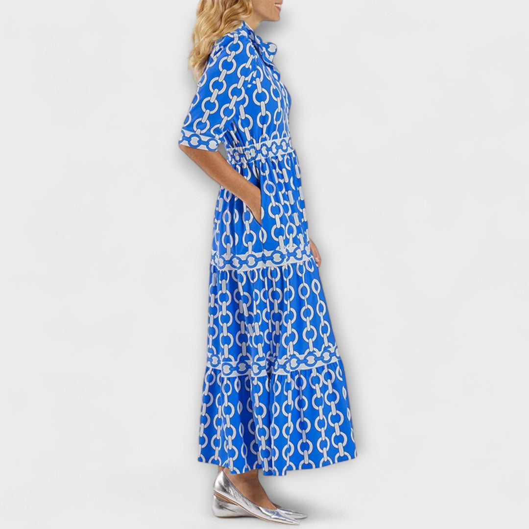 EVONNE | Flowy Midi Dress with Elegant Detail - Ciara & Fiona