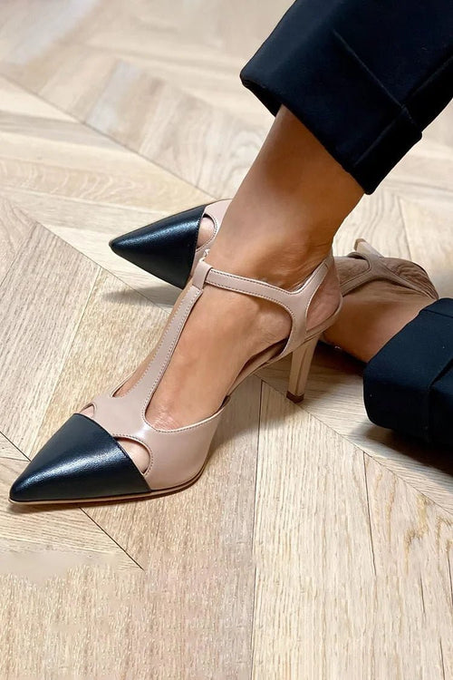 Evrardine | Two - Tone Pointed Court Shoe - Ciara & Fiona