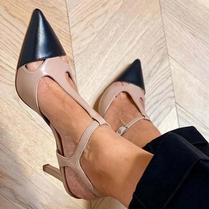Evrardine | Two - Tone Pointed Court Shoe - Ciara & Fiona