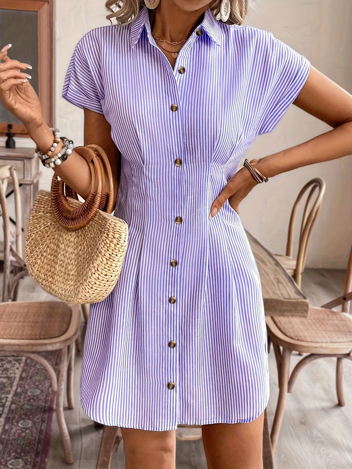 Faustine | Casual Striped Dress - Ciara & Fiona