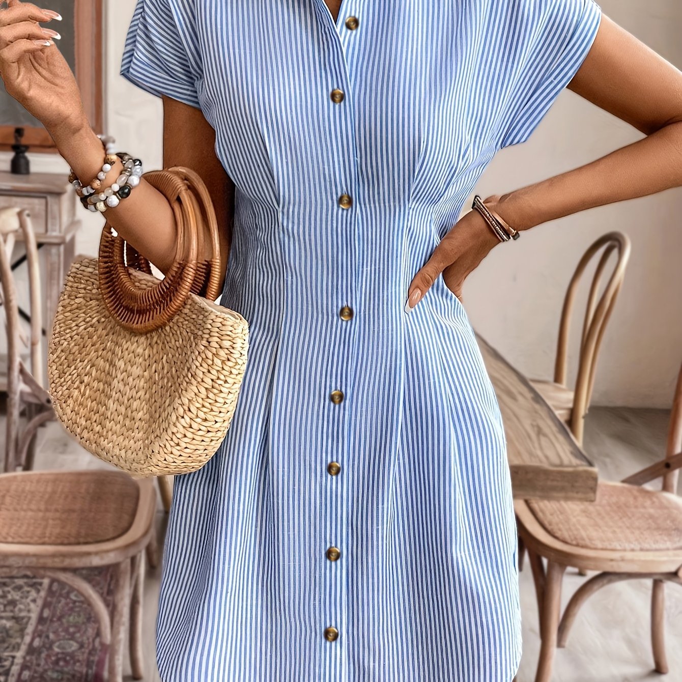 Faustine | Casual Striped Dress - Ciara & Fiona