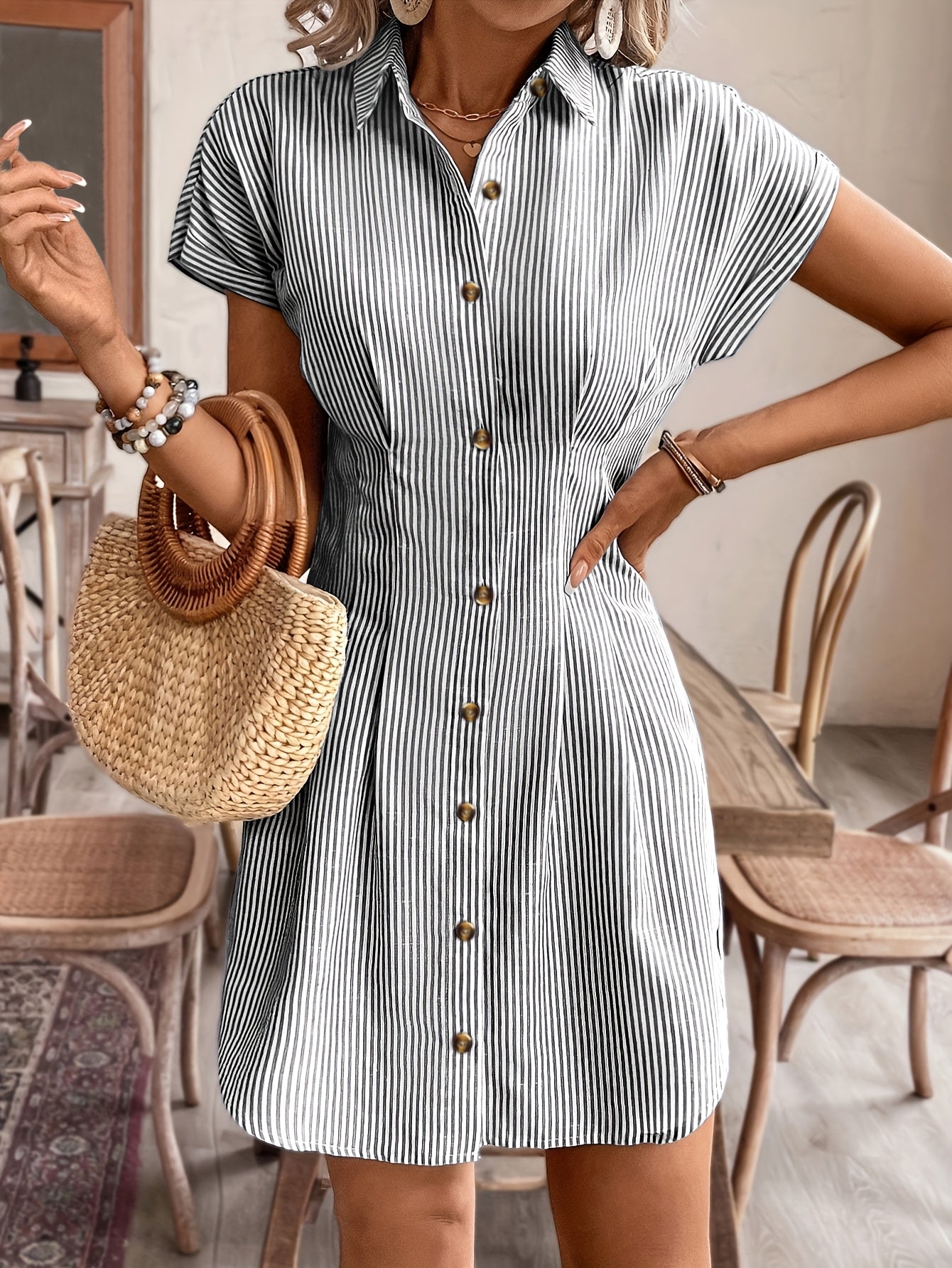 Faustine | Casual Striped Dress - Ciara & Fiona