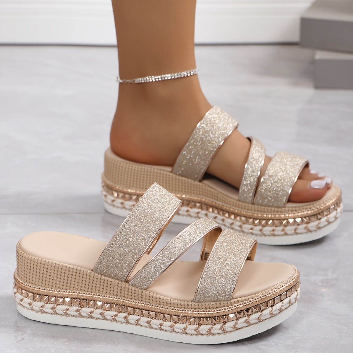 Floella | Comfortable Wedge Sandals - Ciara & Fiona