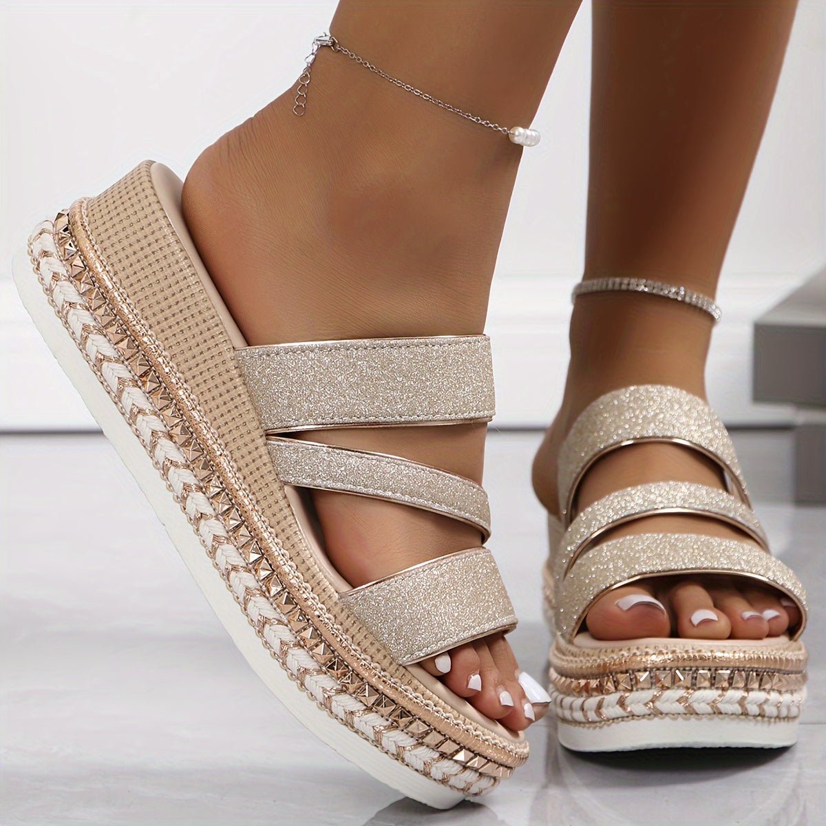 Floella | Comfortable Wedge Sandals - Ciara & Fiona