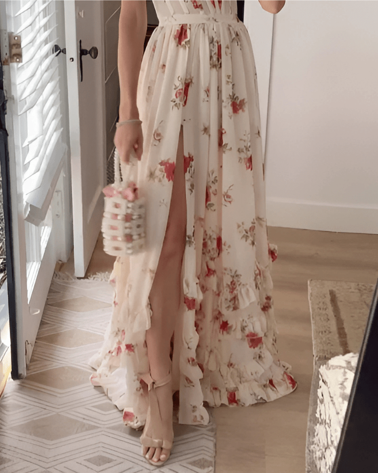 Florrie | Elegant Flowery Dress - Ciara & Fiona