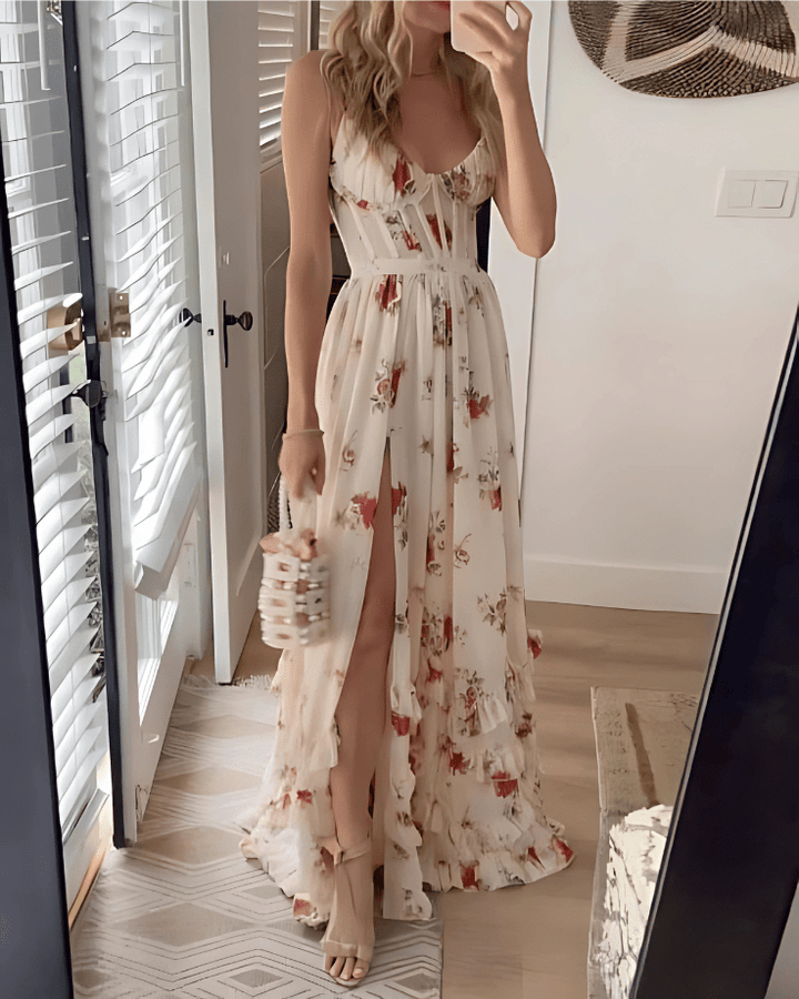 Florrie | Elegant Flowery Dress - Ciara & Fiona