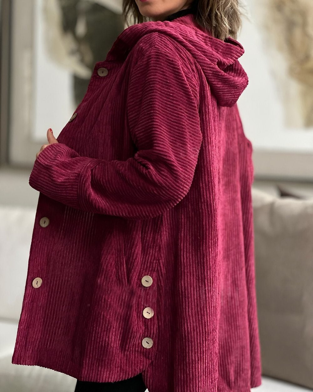 Floryn | Cozy Corduroy Hooded Jacket - Ciara & Fiona