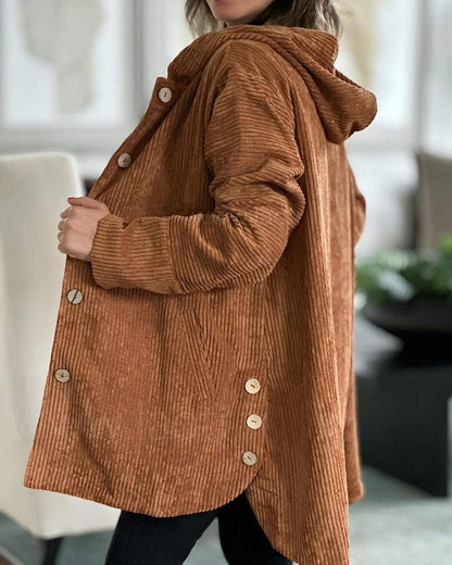 Floryn | Cozy Corduroy Hooded Jacket - Ciara & Fiona