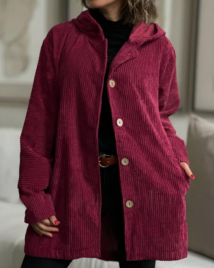 Floryn | Cozy Corduroy Hooded Jacket - Ciara & Fiona