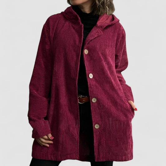 Floryn | Cozy Corduroy Hooded Jacket - Ciara & Fiona