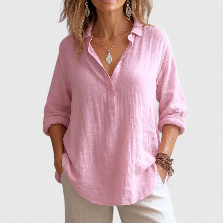 Franzina | Comfortable Linen Blouse - Luna Hampton