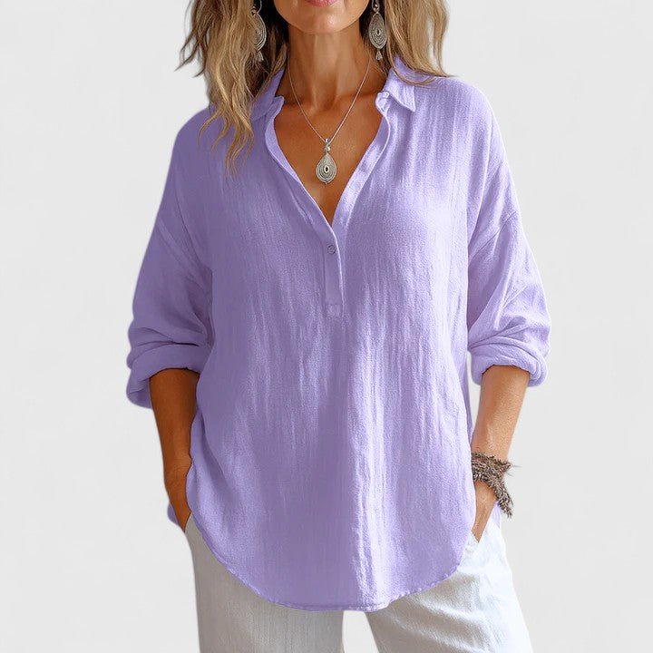 Franzina | Comfortable Linen Blouse - Luna Hampton