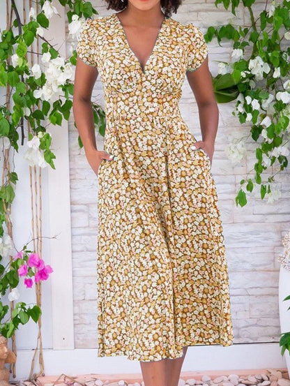 Fyang | Button - Front Midi Dress - Ciara & Fiona