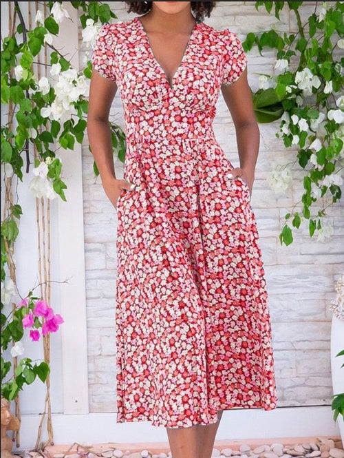 Fyang | Button - Front Midi Dress - Ciara & Fiona