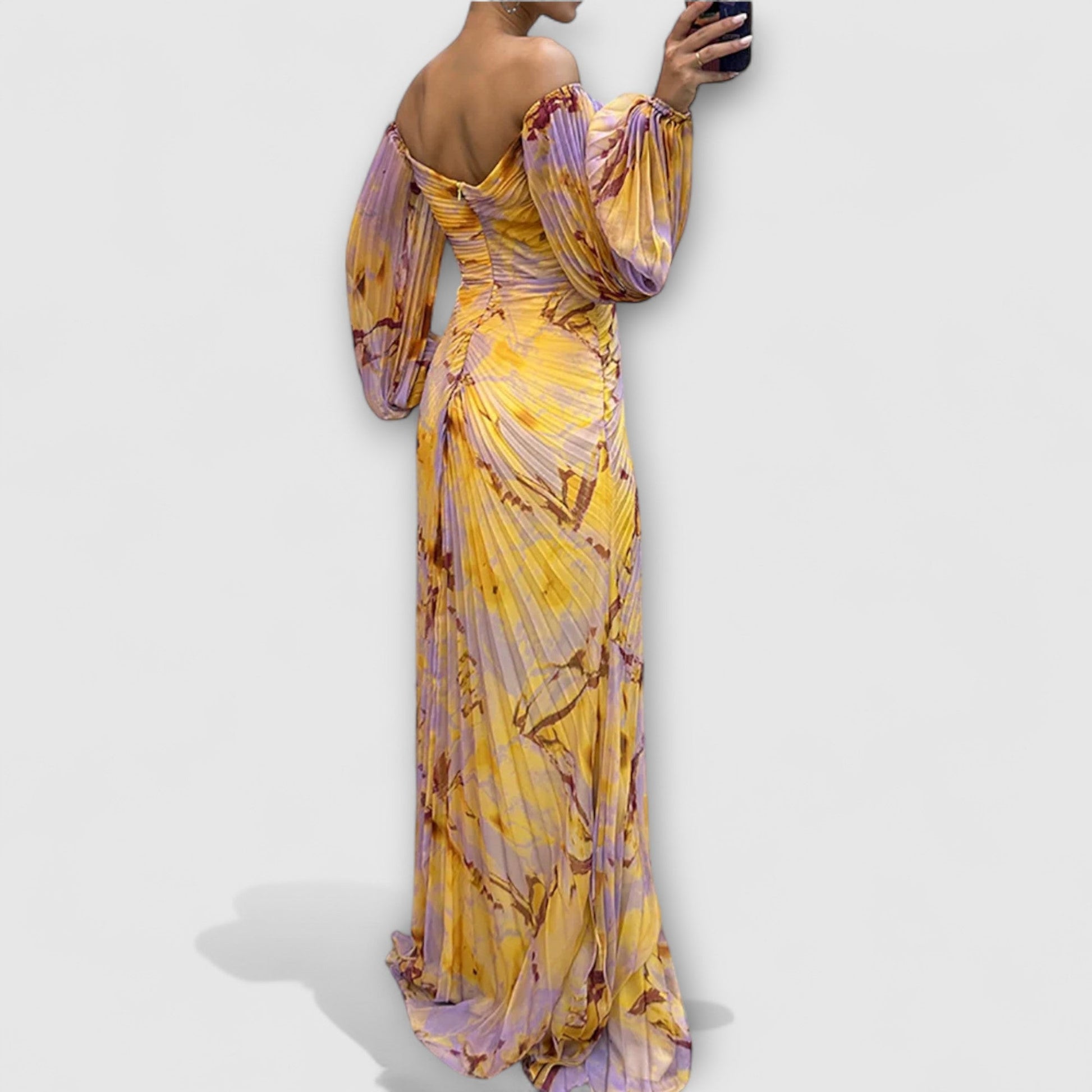 Genevieve | Elegant V - Neck Dress - Ciara & Fiona