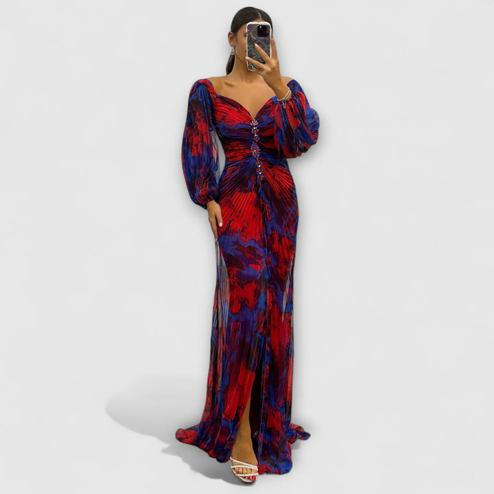 Genevieve | Elegant V - Neck Dress - Ciara & Fiona