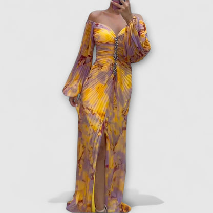 Genevieve | Elegant V - Neck Dress - Ciara & Fiona