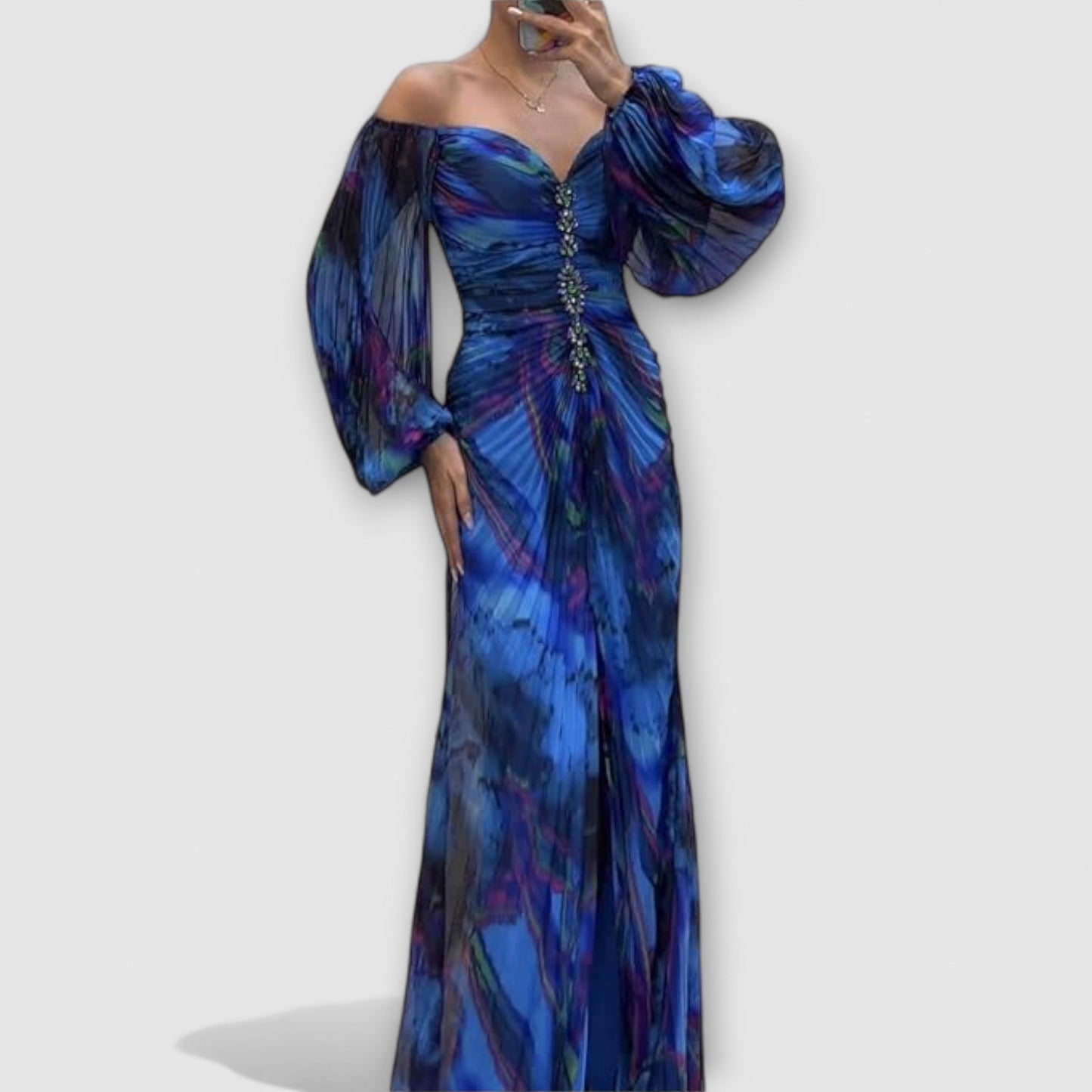 Genevieve | Elegant V - Neck Dress - Ciara & Fiona