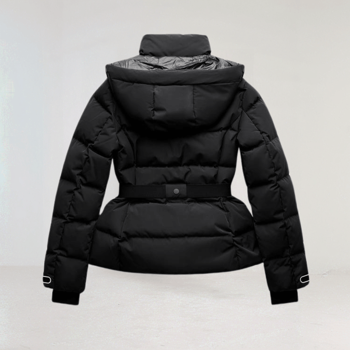 Georgia | Premium Insulated Black Ski Jacket - Ciara & Fiona