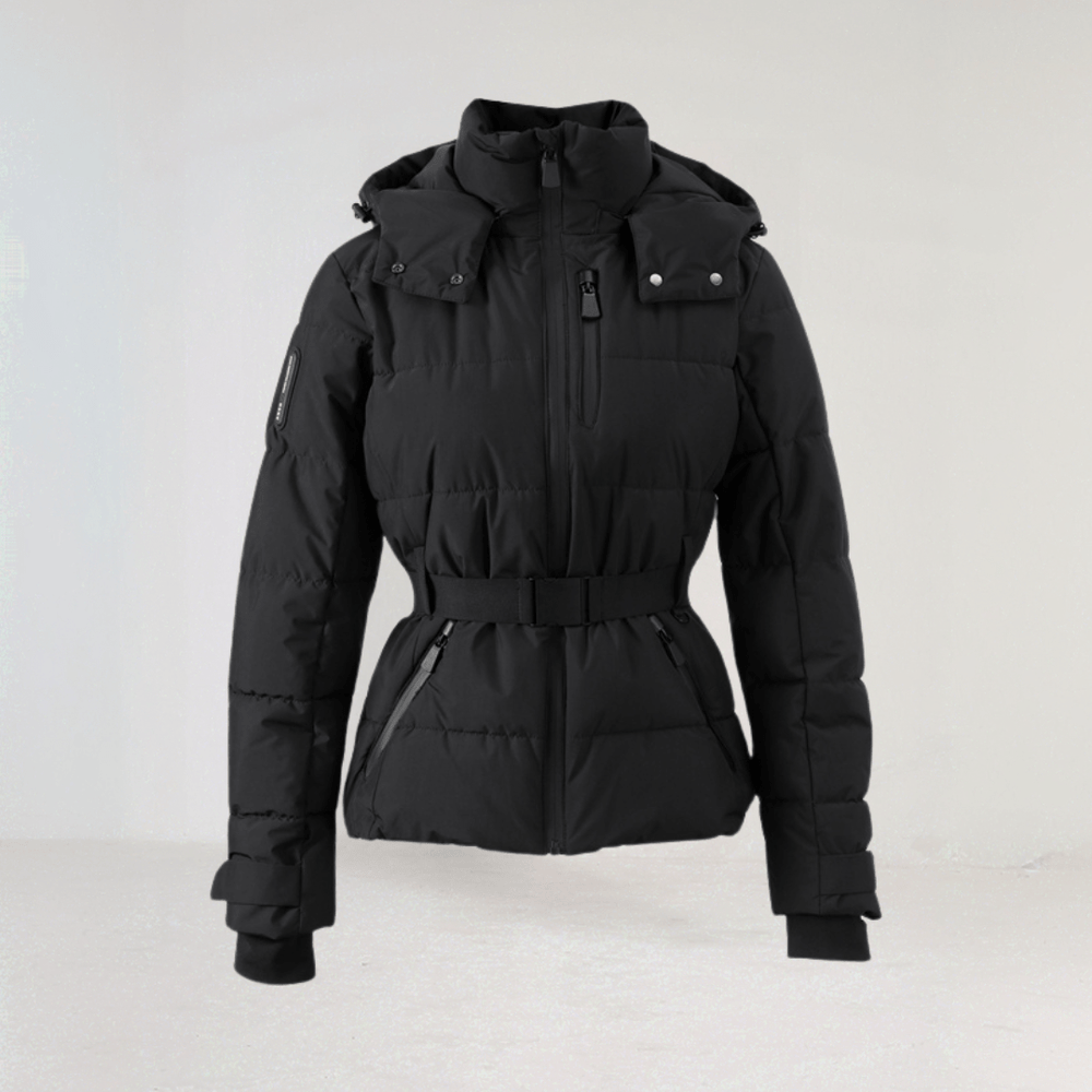 Georgia | Premium Insulated Black Ski Jacket - Ciara & Fiona