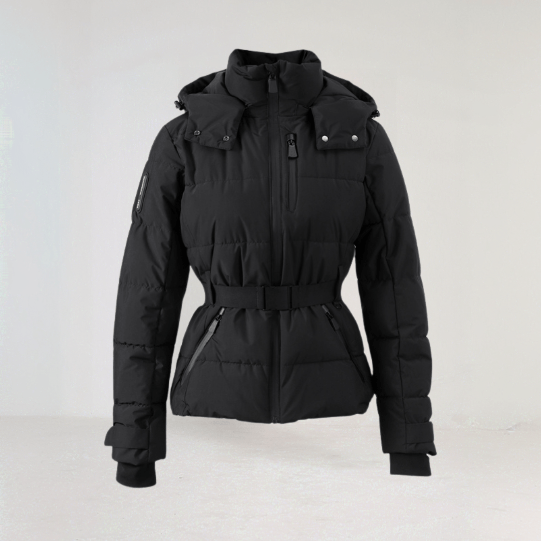 Georgia | Premium Insulated Black Ski Jacket - Ciara & Fiona