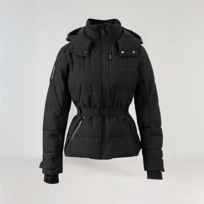Georgia | Premium Insulated Black Ski Jacket - Ciara & Fiona