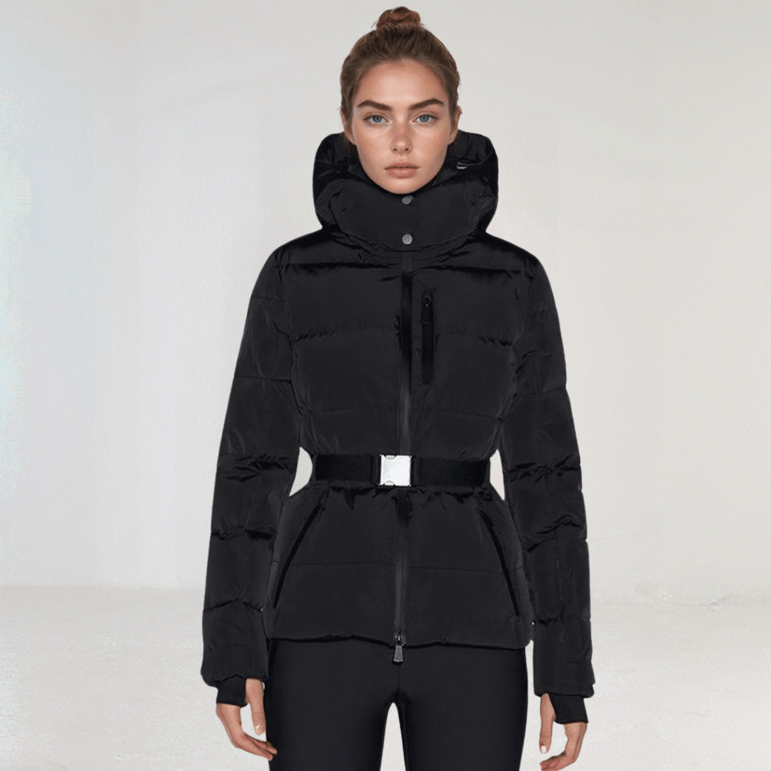 Georgia | Premium Insulated Black Ski Jacket - Ciara & Fiona
