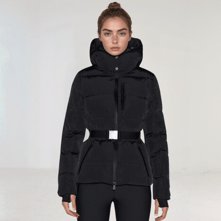 Georgia | Premium Insulated Black Ski Jacket - Ciara & Fiona