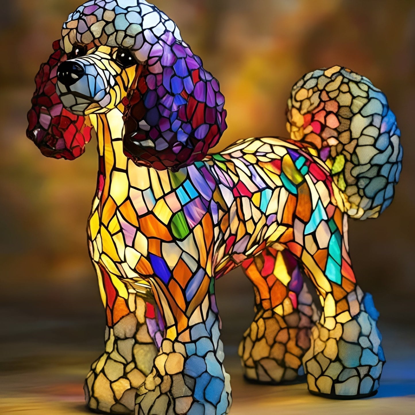 Gigi | Magisk Dog Lamp in Coloured Glass - Ciara & Fiona