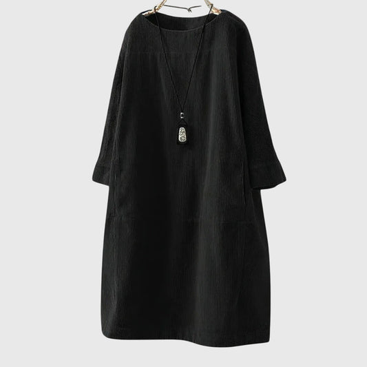 Grace | Relaxed Corduroy Midi Dress - Luna Hampton