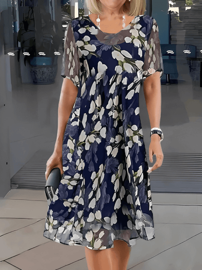 Gwynne | Floral Print Double Tunic Dress - Ciara & Fiona
