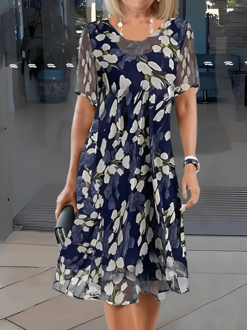 Gwynne | Floral Print Double Tunic Dress - Ciara & Fiona